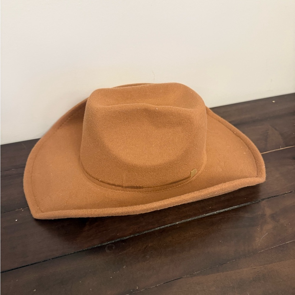 JS Jessica Simpson Brown Felt Western Cowboy Hat Adjustable